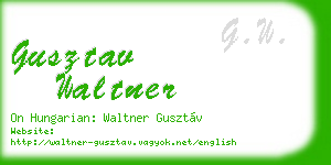 gusztav waltner business card