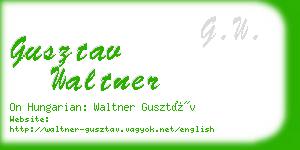 gusztav waltner business card